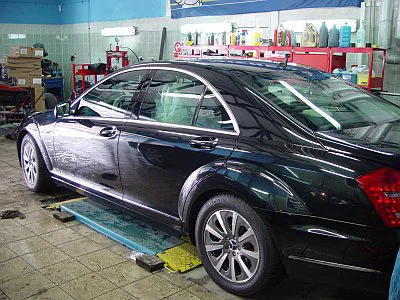 Mercedes S 350 - ošetření laku - detail 1