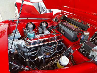 Triumph TR3 - vícekroková renovace laku - detail 11